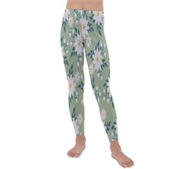 Flowers-108 Kids  Lightweight Velour Leggings