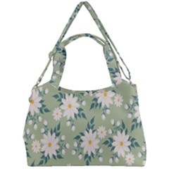 Flowers-108 Double Compartment Shoulder Bag