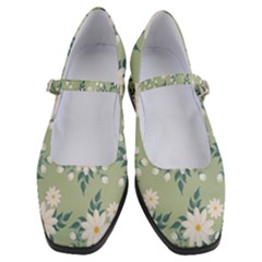 Flowers-108 Women s Mary Jane Shoes
