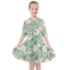 Flowers-108 Kids  All Frills Chiffon Dress