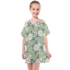 Flowers-108 Kids  One Piece Chiffon Dress