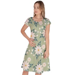 Flowers-108 Classic Short Sleeve Dress