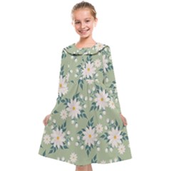 Flowers-108 Kids  Midi Sailor Dress