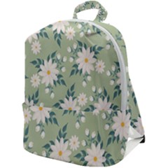 Flowers-108 Zip Up Backpack