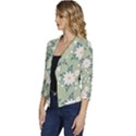 Flowers-108 Women s Casual 3/4 Sleeve Spring Jacket View2