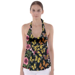 Flowers-109 Babydoll Tankini Top by nateshop