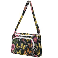 Flowers-109 Front Pocket Crossbody Bag by nateshop