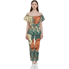 Generated Off Shoulder Ruffle Top Jumpsuit by nateshop