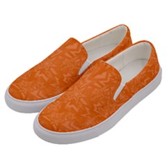 Orange-chaotic Men s Canvas Slip Ons by nateshop