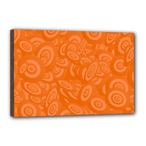 Orange-ellipse Canvas 18  x 12  (Stretched)