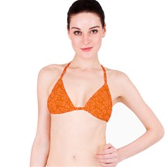 Orange-ellipse Bikini Top