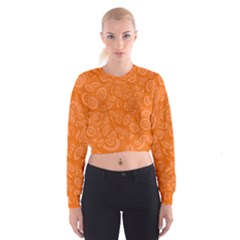 Orange-ellipse Cropped Sweatshirt