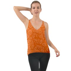 Orange-ellipse Chiffon Cami by nateshop