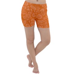 Orange-ellipse Lightweight Velour Yoga Shorts by nateshop