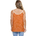 Orange-ellipse Casual Spaghetti Strap Chiffon Top View4