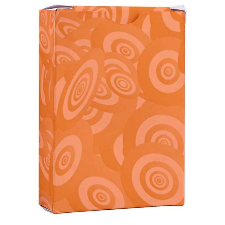 Orange-ellipse Playing Cards Single Design (Rectangle) with Custom Box