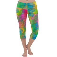 Pixel-79 Capri Yoga Leggings by nateshop