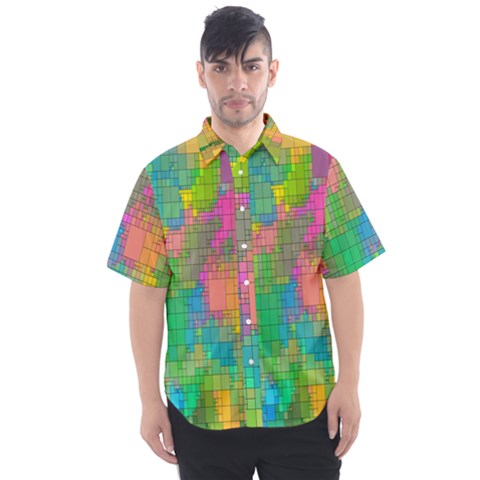 Pixel-79 Men s Short Sleeve Shirt by nateshop