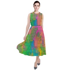 Pixel-79 Round Neck Boho Dress