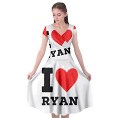 I Love Ryan Cap Sleeve Wrap Front Dress