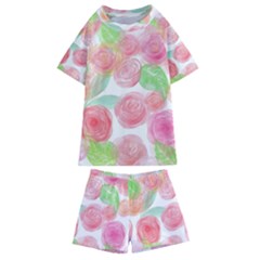 Roses-50 Kids  Swim Tee And Shorts Set