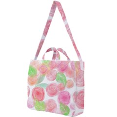 Roses-50 Square Shoulder Tote Bag