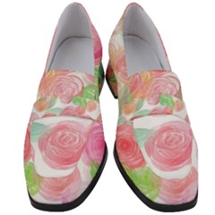 Roses-50 Women s Chunky Heel Loafers by nateshop