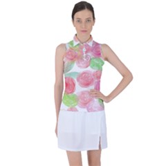 Roses-50 Women s Sleeveless Polo Tee by nateshop