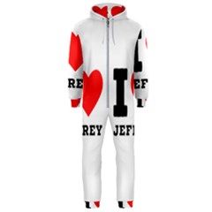 I Love Jeffrey Hooded Jumpsuit (men) by ilovewhateva
