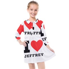 I Love Jeffrey Kids  Quarter Sleeve Shirt Dress by ilovewhateva