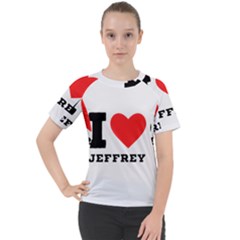 I Love Jeffrey Women s Sport Raglan Tee