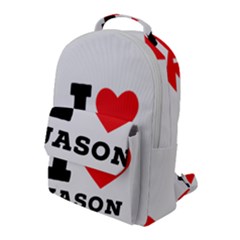 I Love Jason Flap Pocket Backpack (large) by ilovewhateva