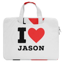 I Love Jason Macbook Pro 16  Double Pocket Laptop Bag  by ilovewhateva