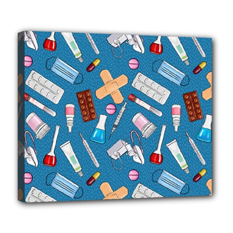 Medicine Pattern Deluxe Canvas 24  X 20  (stretched) by SychEva