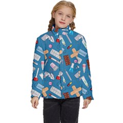 Medicine Pattern Kids  Puffer Bubble Jacket Coat by SychEva