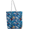 Medicine Pattern Full Print Rope Handle Tote (Large) View2