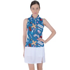 Medicine Pattern Women s Sleeveless Polo Tee by SychEva