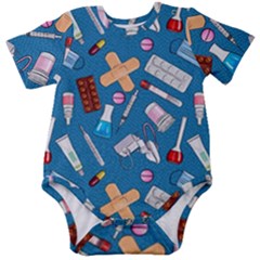 Medicine Pattern Baby Short Sleeve Bodysuit by SychEva