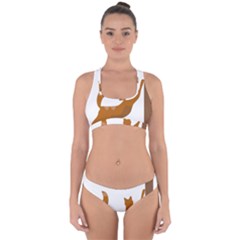 Animal Cat Pet Feline Mammal Cross Back Hipster Bikini Set by Semog4