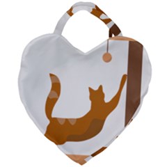 Animal Cat Pet Feline Mammal Giant Heart Shaped Tote