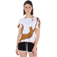 Animal Cat Pet Feline Mammal Open Back Sport Tee by Semog4