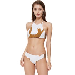 Animal Cat Pet Feline Mammal Banded Triangle Bikini Set