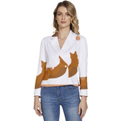 Animal Cat Pet Feline Mammal Women s Long Sleeve Revers Collar Cropped Jacket