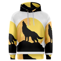 Wolf Wild Animal Night Moon Men s Overhead Hoodie by Semog4