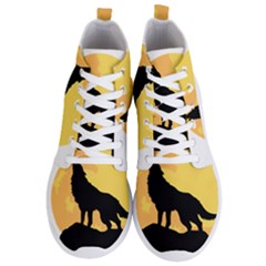 Wolf Wild Animal Night Moon Men s Lightweight High Top Sneakers by Semog4