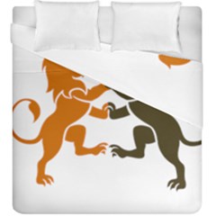 Lions Animals Wild Cats Duvet Cover Double Side (king Size) by Semog4