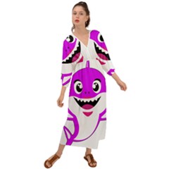 Purple Shark Fish Grecian Style  Maxi Dress by Semog4