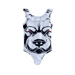 Dog Animal Mammal Bulldog Pet Kids  Frill Swimsuit by Semog4