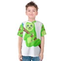 Sloth Branch Cartoon Fantasy Kids  Cotton Tee View1