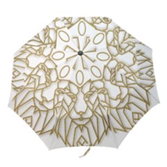 Lion Face Wildlife Crown Folding Umbrellas by Semog4